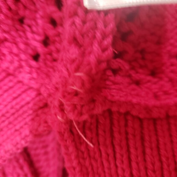 Loft Ann Taylor Women's Short sleeve open front cardigan sweater Hot Pink Size M - Picture 9 of 9